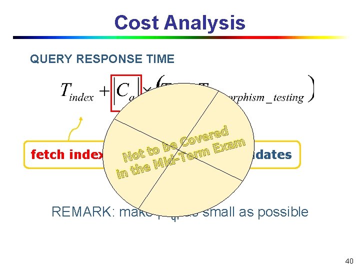 Cost Analysis QUERY RESPONSE TIME ed r e v Co m a e x