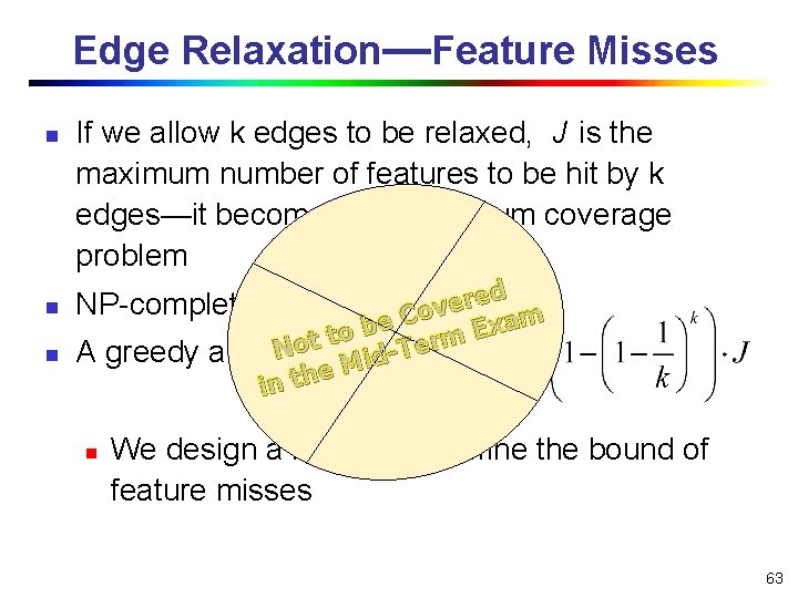 Edge Relaxation—Feature Misses n n n If we allow k edges to be relaxed,