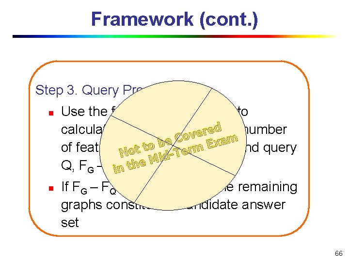 Framework (cont. ) Step 3. Query Processing n n Use the feature-graph matrix to
