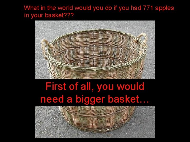 What in the world would you do if you had 771 apples in your What in the world would you do if you had 771 apples in your