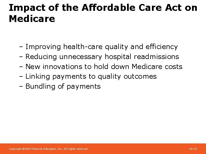 Impact of the Affordable Care Act on Medicare – Improving health-care quality and efficiency