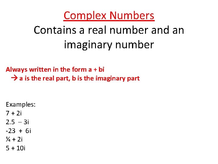 imaginary i number
