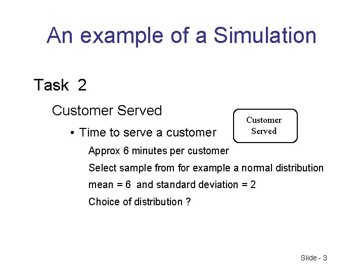 An example of a Simulation of a bank