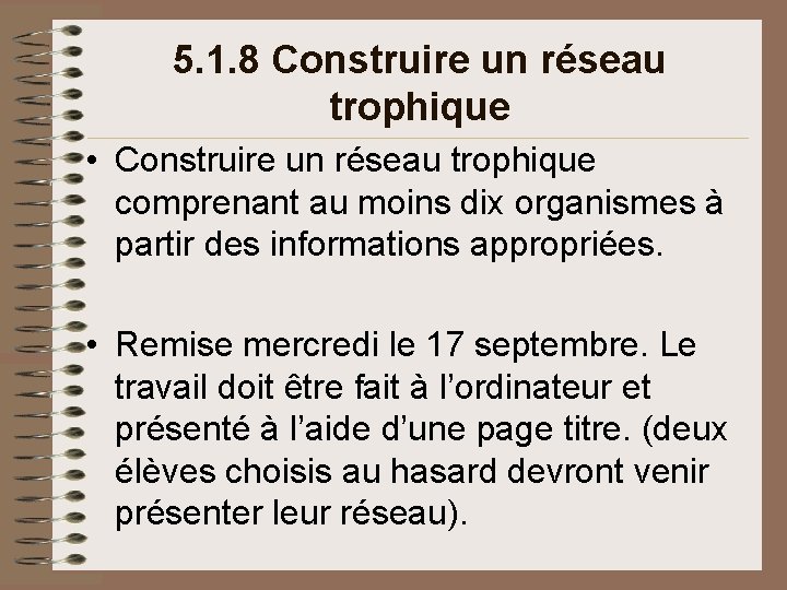 5. 1. 8 Construire un réseau trophique • Construire un réseau trophique comprenant au 5. 1. 8 Construire un réseau trophique • Construire un réseau trophique comprenant au