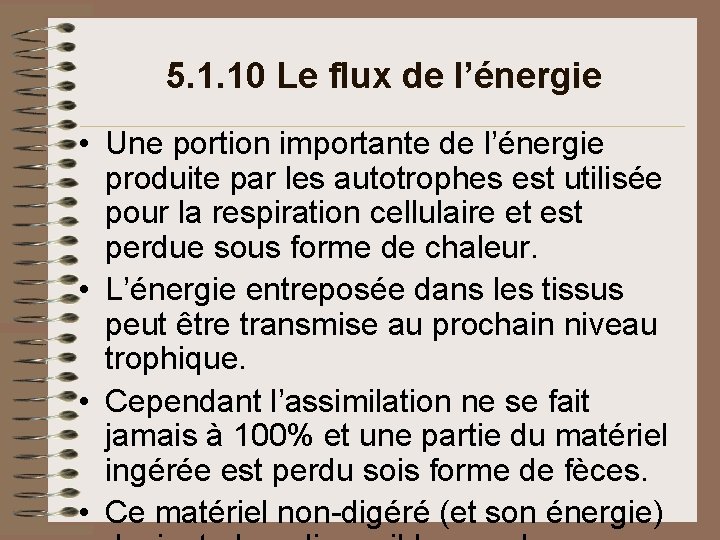 5. 1. 10 Le flux de l’énergie • Une portion importante de l’énergie produite 5. 1. 10 Le flux de l’énergie • Une portion importante de l’énergie produite
