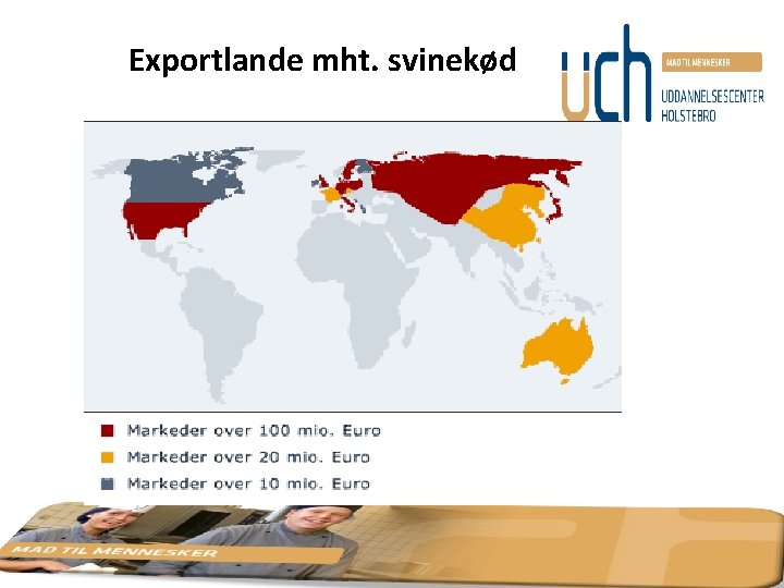 Exportlande mht. svinekød 