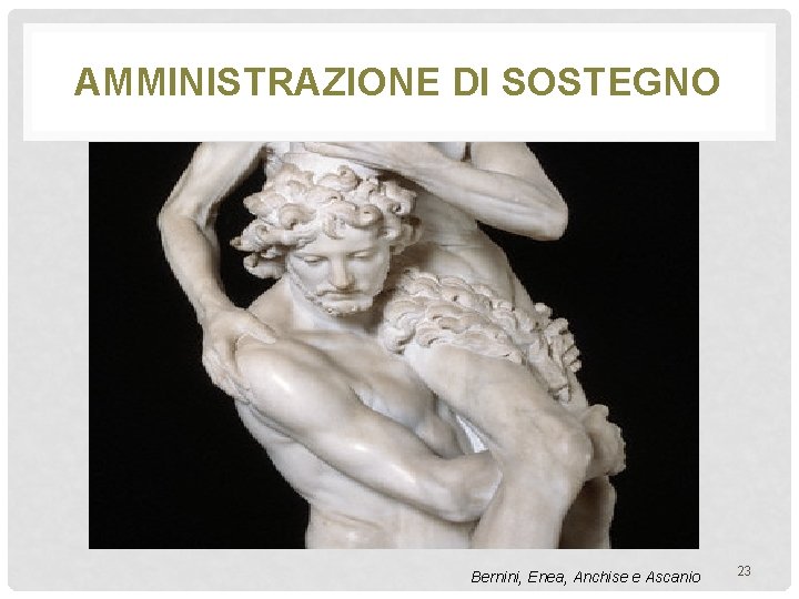 AMMINISTRAZIONE DI SOSTEGNO Bernini, Enea, Anchise e Ascanio 23 