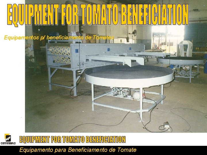 Equipamentos p/ beneficiamento de Tomates Equipamento para Beneficiamento de Tomate 