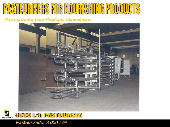 Pasteurizador para Produtos Alimentícios Pasteurizador 3. 000 L/H 