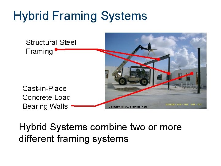 Hybrid Framing Systems Structural Steel Framing Cast-in-Place Concrete Load Bearing Walls Courtesy Tex. AZ