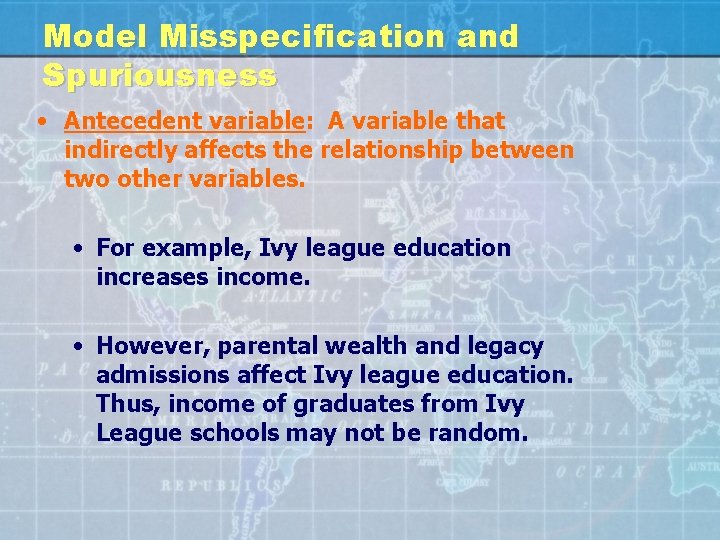 Choosing Research Designs II Nonexperimental Methods The Purpose