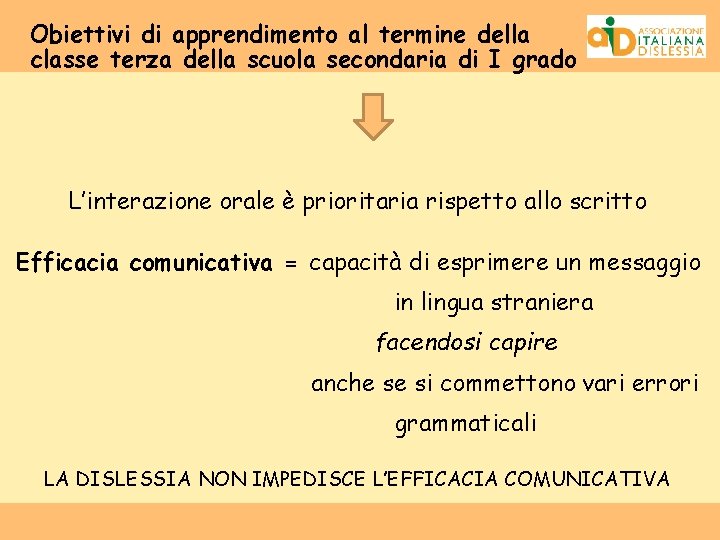 Obiettivi di apprendimento al termine della classe terza della scuola secondaria di I grado