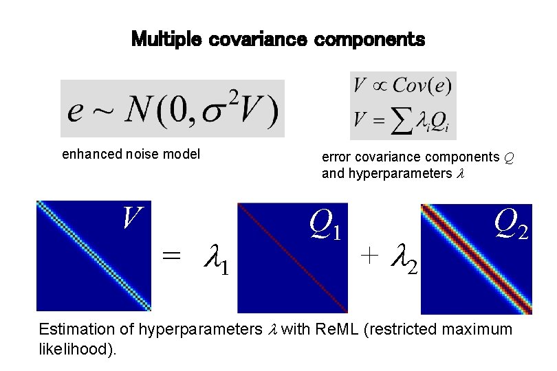 Multiple covariance components enhanced noise model V = 1 error covariance components Q and