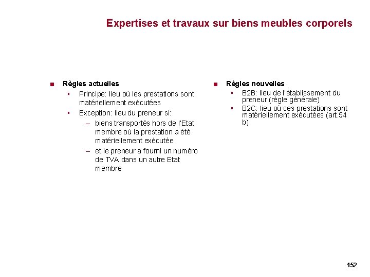 Expertises et travaux sur biens meubles corporels < Règles actuelles § Principe: lieu où Expertises et travaux sur biens meubles corporels < Règles actuelles § Principe: lieu où