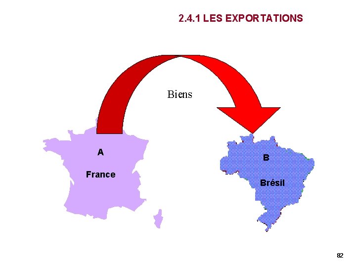 2. 4. 1 LES EXPORTATIONS Biens A France B Brésil 82 2. 4. 1 LES EXPORTATIONS Biens A France B Brésil 82