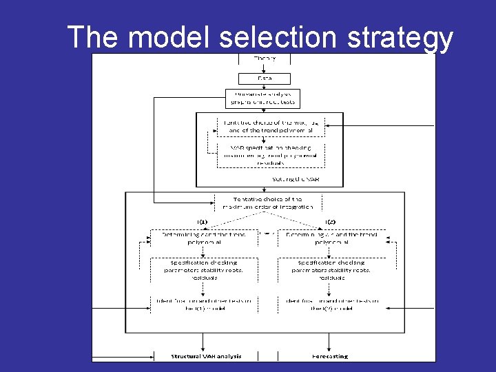  The model selection strategy 