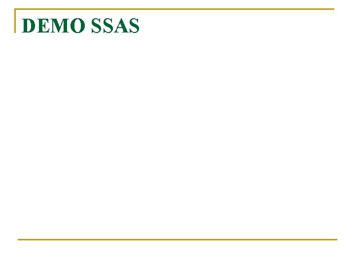 DEMO SSAS 