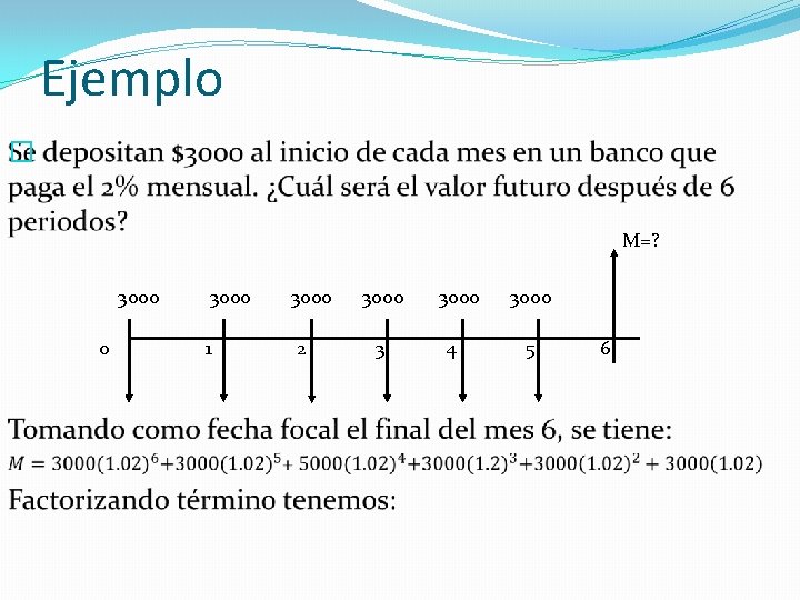 Ejemplo � M=? 3000 3000 0 1 2 3 4 5 6 Ejemplo � M=? 3000 3000 0 1 2 3 4 5 6