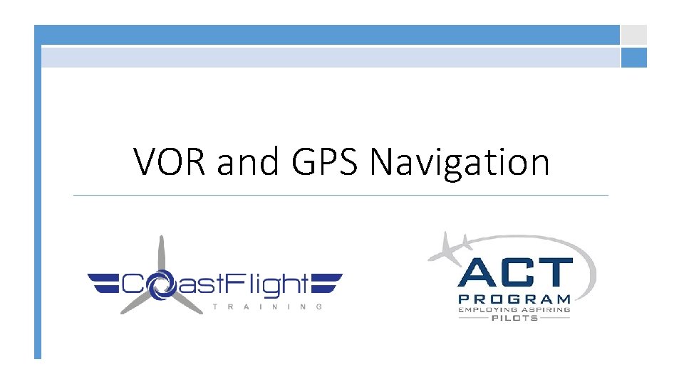 VOR and GPS Navigation 