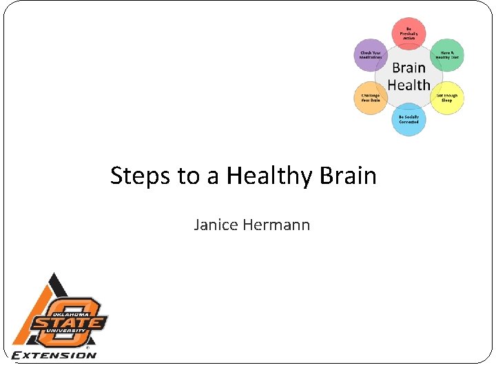 Steps to a Healthy Brain Janice Hermann 