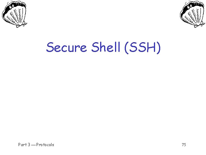 Secure Shell (SSH) Part 3 Protocols 75 