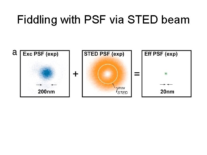 Fiddling with PSF via STED beam 
