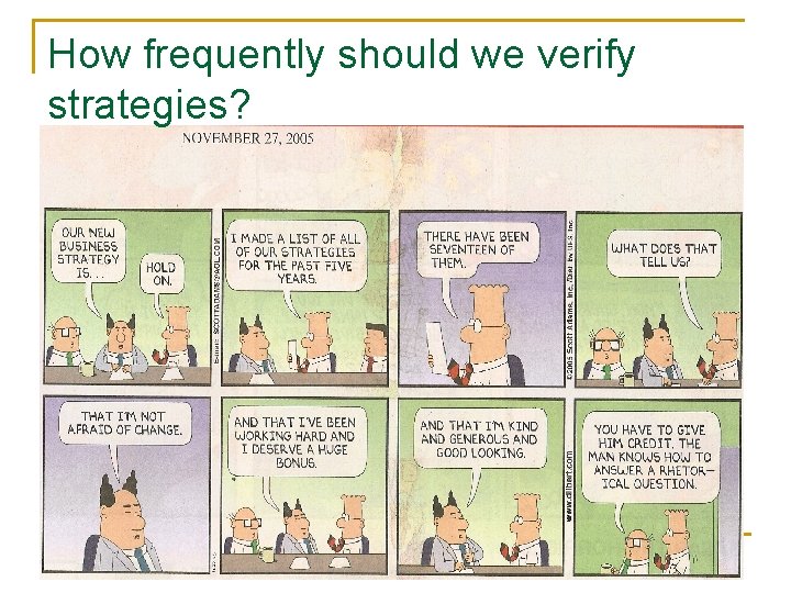 How frequently should we verify strategies? Copyright 2007 Prentice Hall Ch 4 -2 