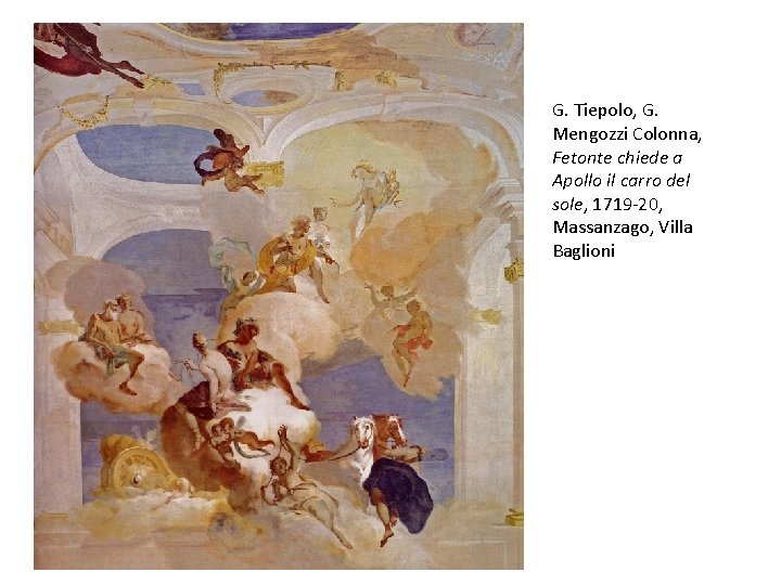 G. Tiepolo, G. Mengozzi Colonna, Fetonte chiede a Apollo il carro del sole, 1719