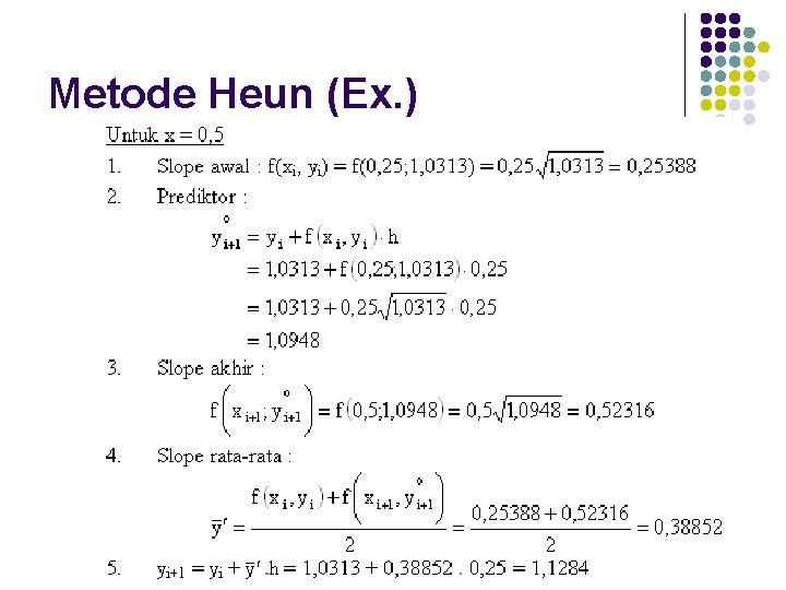 Metode Heun (Ex. ) 