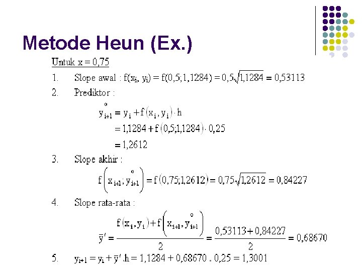 Metode Heun (Ex. ) 