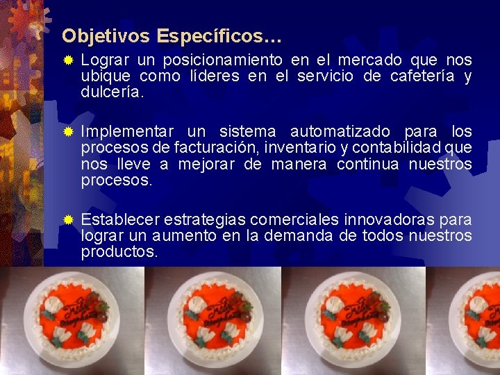 Objetivos Específicos… ® Lograr un posicionamiento en el mercado que nos ubique como líderes Objetivos Específicos… ® Lograr un posicionamiento en el mercado que nos ubique como líderes