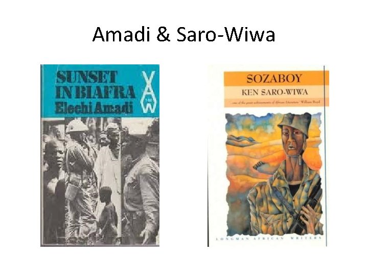 Amadi & Saro-Wiwa 