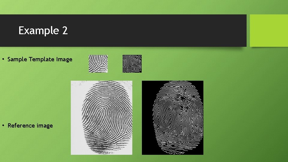 Example 2 • Sample Template Image • Reference image Example 2 • Sample Template Image • Reference image