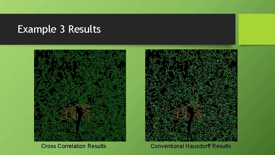 Example 3 Results Cross Correlation Results Conventional Hausdorff Results Example 3 Results Cross Correlation Results Conventional Hausdorff Results