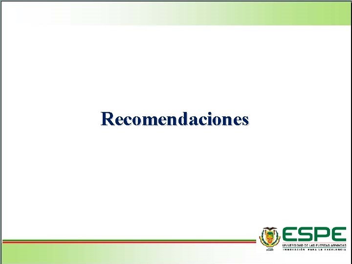 Recomendaciones 