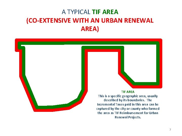 A TYPICAL TIF AREA (CO-EXTENSIVE WITH AN URBAN RENEWAL AREA) TIF AREA This is