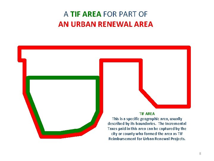 A TIF AREA FOR PART OF AN URBAN RENEWAL AREA TIF AREA This is