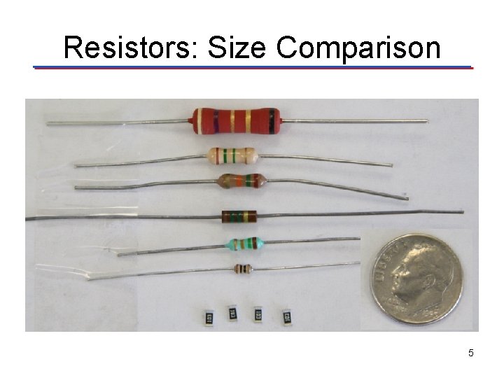 Resistors: Size Comparison 5 