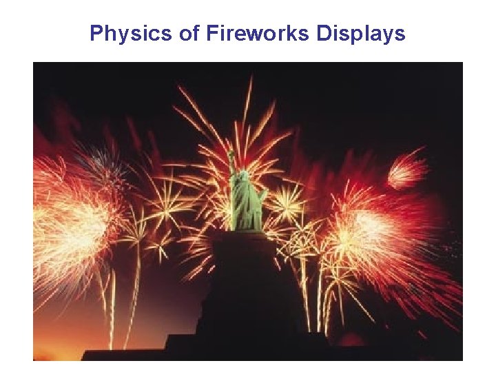 Physics of Fireworks Displays 