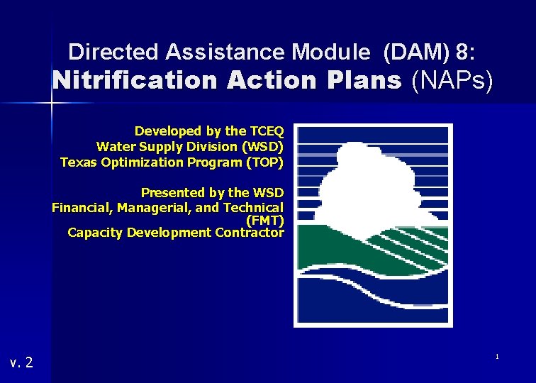 Directed Assistance Module (DAM) 8: Nitrification Action Plans (NAPs) Developed by the TCEQ Water
