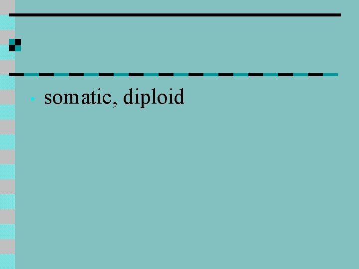  • somatic, diploid 