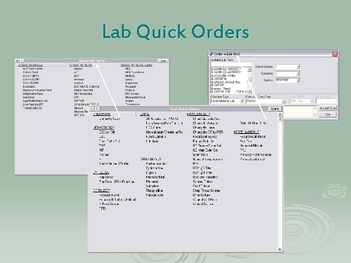 Lab Quick Orders 