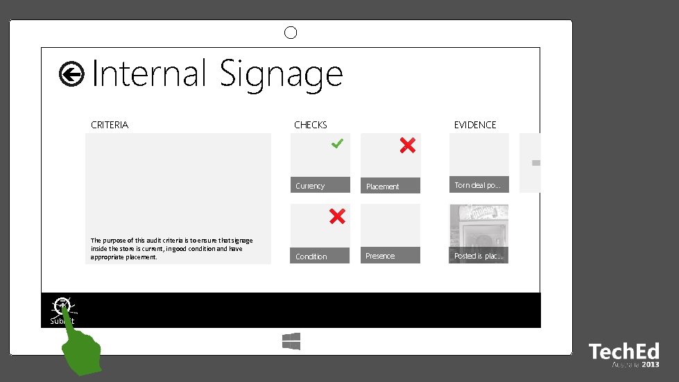 Internal Signage CRITERIA The purpose of this audit criteria is to ensure that signage