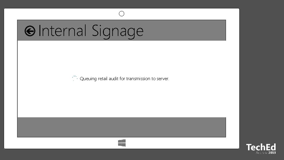 Internal Signage CRITERIA EVIDENCE CHECKS Placement Queuing retail audit for. Currency transmission to server.