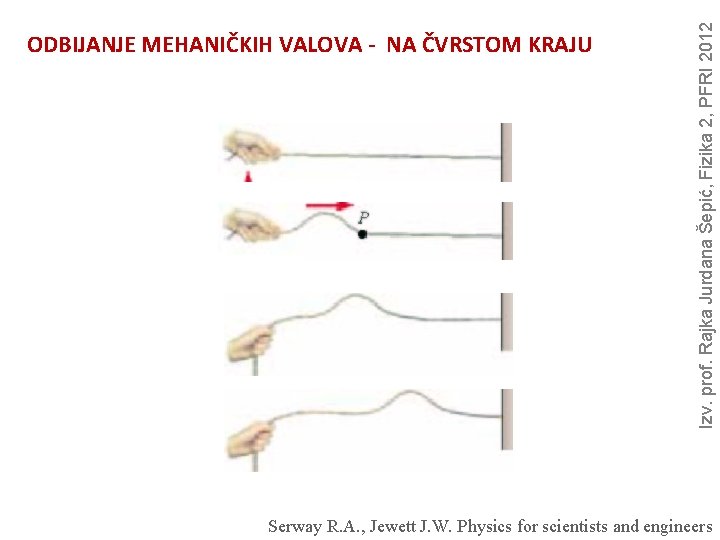 Izv. prof. Rajka Jurdana Šepić, Fizika 2, PFRI 2012 ODBIJANJE MEHANIČKIH VALOVA - NA