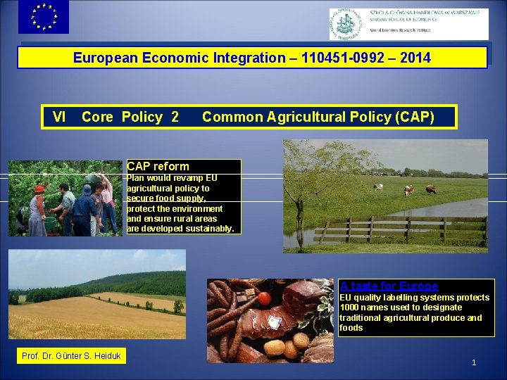 European Economic Integration 110451 0992 2014 VI Core