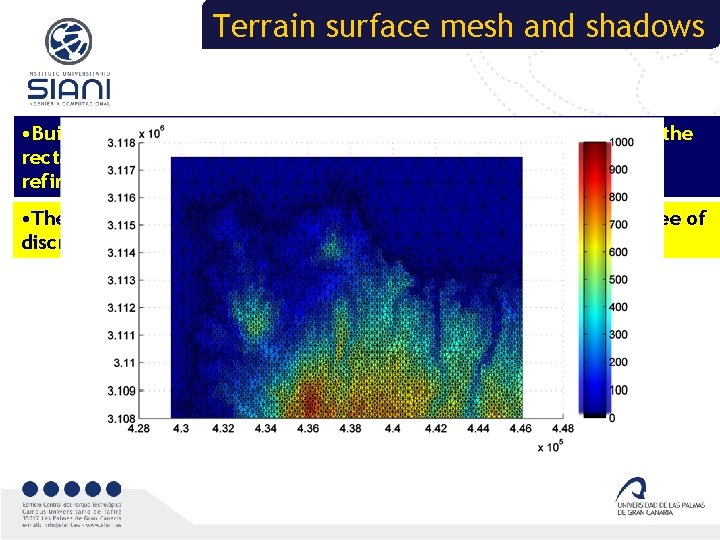 Terrain surface mesh and shadows • Build a sequence of nested meshes from a