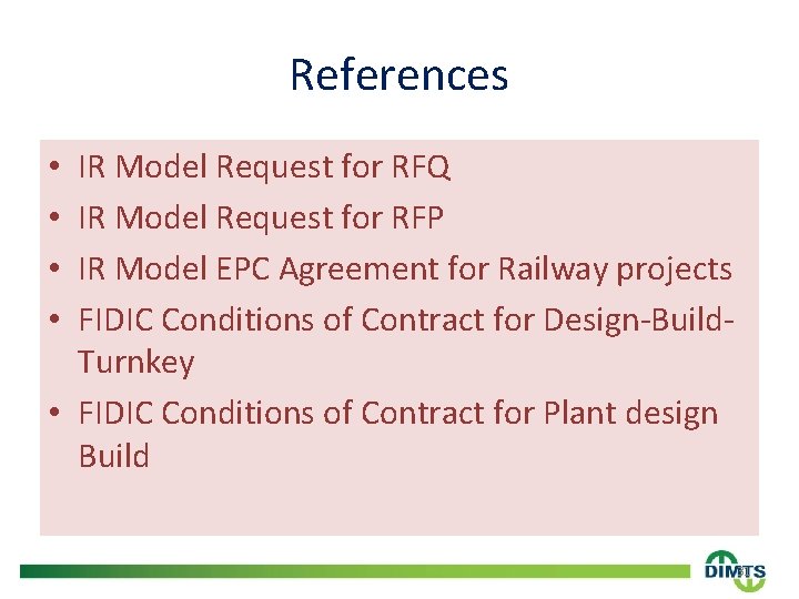 References IR Model Request for RFQ IR Model Request for RFP IR Model EPC