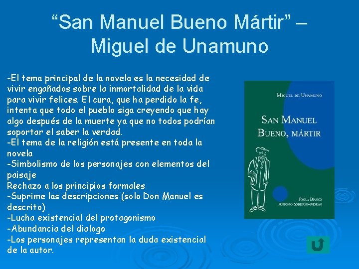 “San Manuel Bueno Mártir” – Miguel de Unamuno -El tema principal de la novela