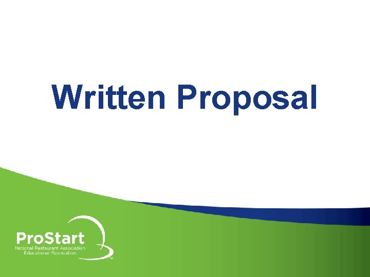 Written Proposal 